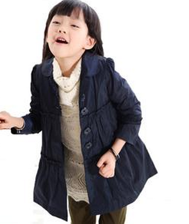 樂歪歪圓領(lǐng)女裝風衣外套