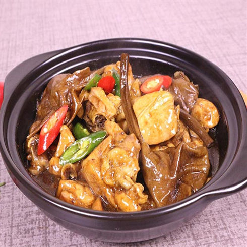 黃燜雞肉茶樹(shù)菇