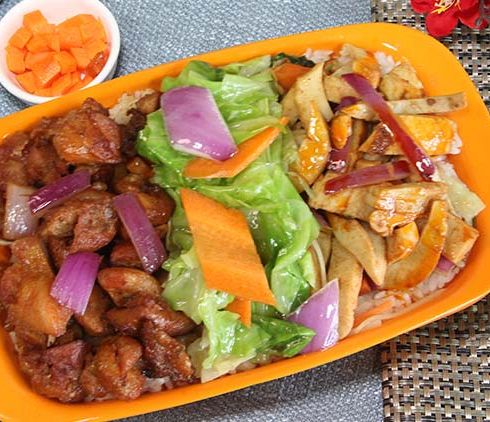小飯桶-魷魚(yú)雞肉雙拼